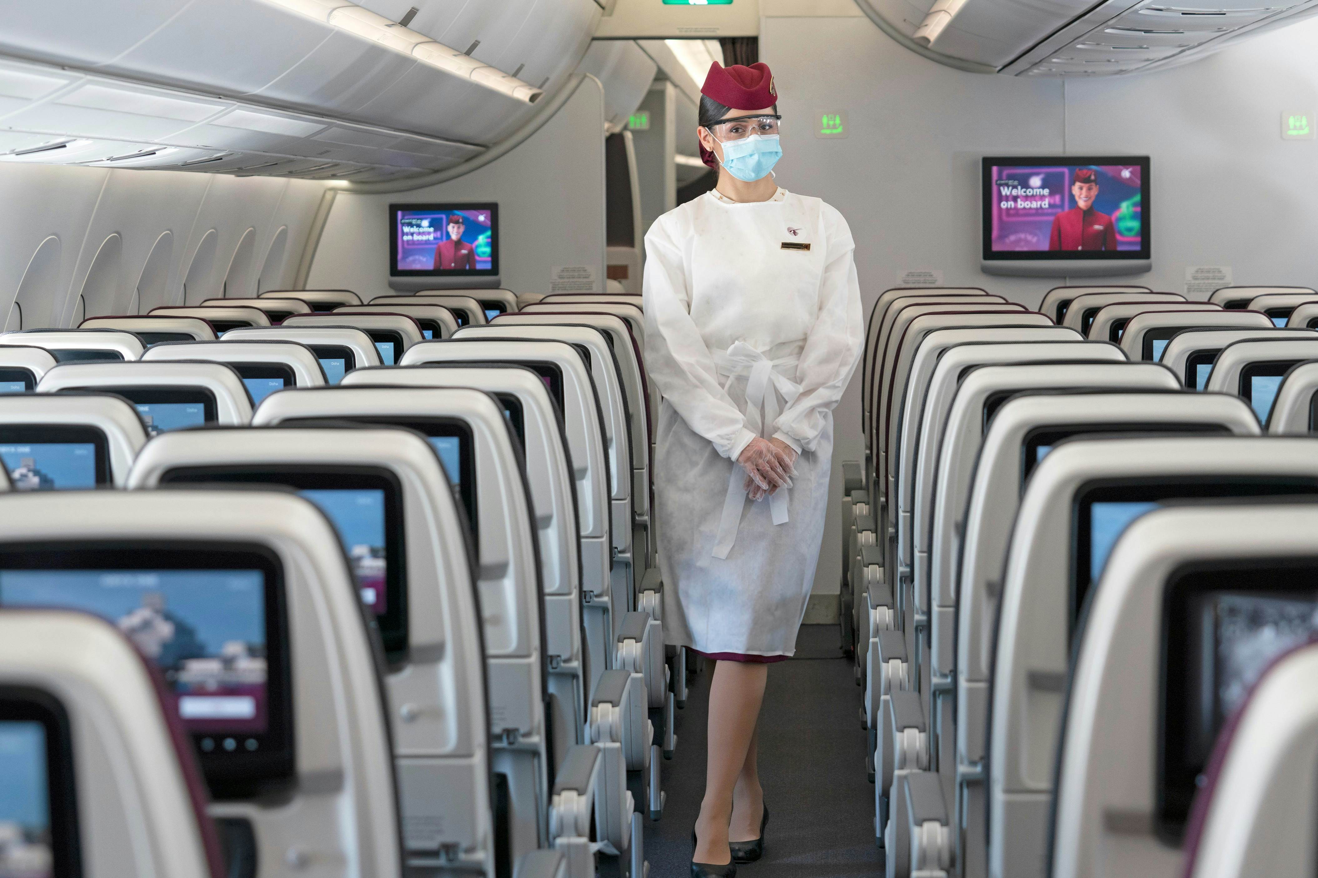Qatar Airways will require you to wear a face shield and mask Lonely